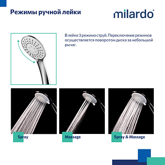 Смеситель для ванны MILARDO Enjoy ENJSB00M10 хром глянец