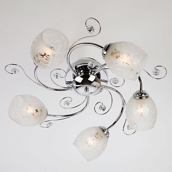 Люстра потолочная Eurosvet Roksana 9677/5 хром 60Вт 5 лампочек E27