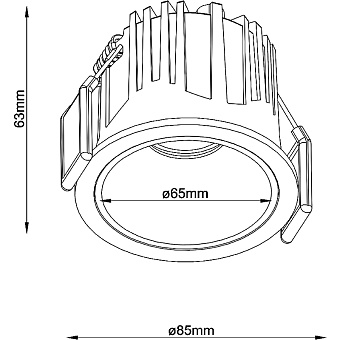 Светильник точечный встраиваемый Maytoni Alfa LED DL043-01-15W4K-RD-W 15Вт LED