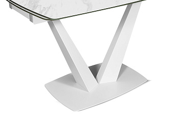 Кухонный стол раскладной AERO 85х120х76см закаленное стекло/керамика/сталь Mrb Pl