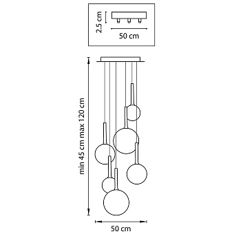 Светильник потолочный ImperiumLOFT Folket 167605-26 540Вт E14