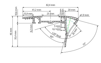 Профиль для светодиодной ленты Arlight 015473 2000мм серый