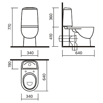 Унитаз напольный SANITA LUXE Best BSTSLCC06100522 ободковый с микролифтом