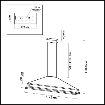 Светильник подвесной Odeon STRETTO 4394/48L 48Вт LED