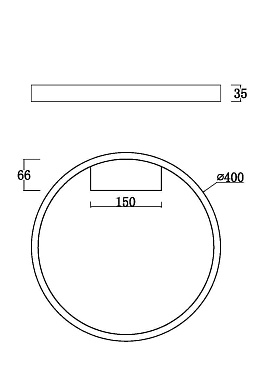 Светильник потолочный Maytoni Rim MOD058CL-L25B3K 50Вт LED