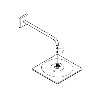 Верхний душ GROHE Rainshower Mono 310 Cube 26564000 хром