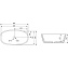 Раковина накладная Abber RECHTECK AC2206MB 60,5х39см