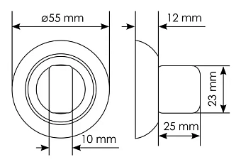 Фиксатор MORELLI SIMPLE MH-WC SN/CP никель/хром