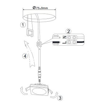 Светильник точечный встраиваемый Maytoni Phanton DL2001-L12B 11,8Вт LED