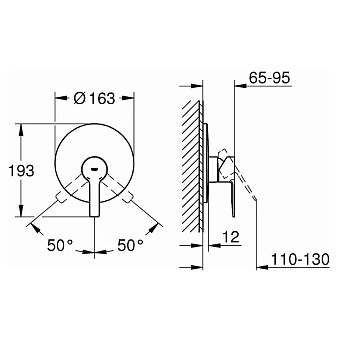 Смеситель для душа GROHE Lineare 19296001 хром