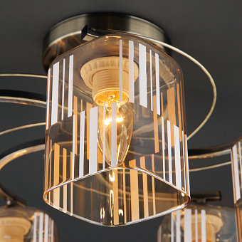 Светильник потолочный Eurosvet Susan 30124/5 античная бронза 60Вт E27