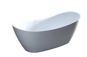 Ванна каменная SALINI NOEMI 101722MRH S-Stone матовая 170х75см отдельностоящая