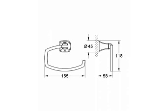 Держатель туалетной бумаги GROHE GRANDERA 40625IGO золото/хром