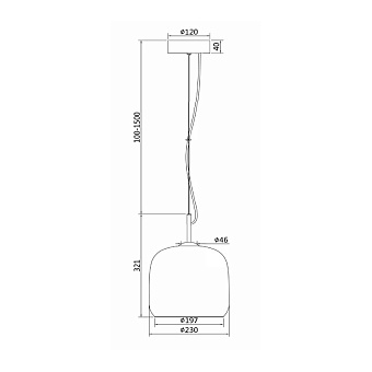 Светильник подвесной Maytoni Madmen MOD128PL-L6SG 6Вт LED