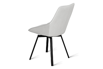 Кухонный стул поворотный AERO 50х59х87см велюр/сталь Pearl