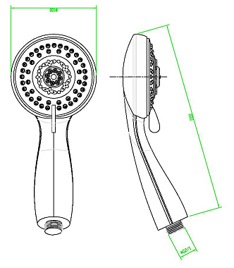 Душевая лейка Maxonor PL10 хром