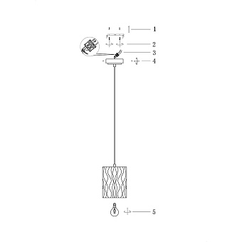 Светильник подвесной Maytoni Starfall MOD042PL-01BS 40Вт E14