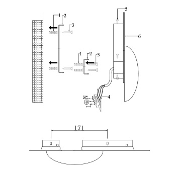 Светильник настенный Maytoni Jack-stone MOD314WL-L8G3K 8Вт LED
