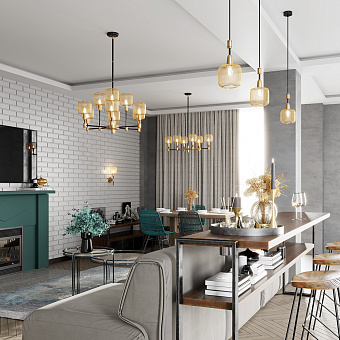 Люстра Odeon LOFT 4975/6 240Вт 6 лампочек E14