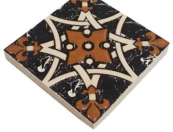 Вставка Роскошная мозаика ВК 19 бежевый/коричневый/чёрный 6х6см 0,004кв.м.