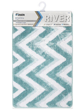 Коврик для ванной FIXSEN River FX-5004C 50х80см голубой