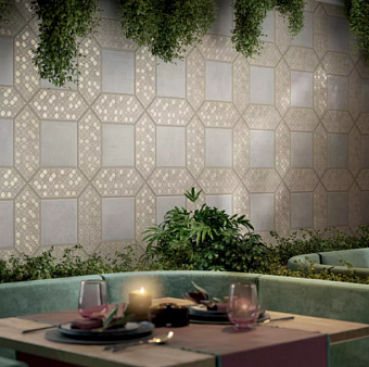 Вставка KERAMA MARAZZI Монтиш TOB003 Бежевый/Коричневый 9,8х9,8см 0,01кв.м.
