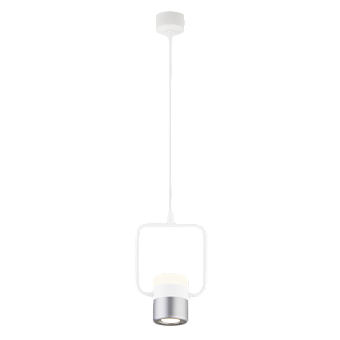 Светильник подвесной Eurosvet Oskar 50165/1 LED белый/серебро 9Вт LED