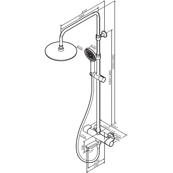 Душевая система AM-PM X-Joy F0785A522 чёрный