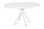Кухонный стол раскладной AERO 100х100х74см закаленное стекло/сталь White Glass