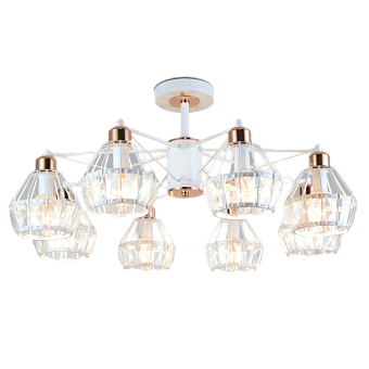 Люстра хрустальная Eurosvet Lord 70075/8 белый 60Вт 8 лампочек E14