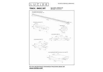 Светильник потолочный Lucide TRACK - BASIC SET 09950/00/30Вт
