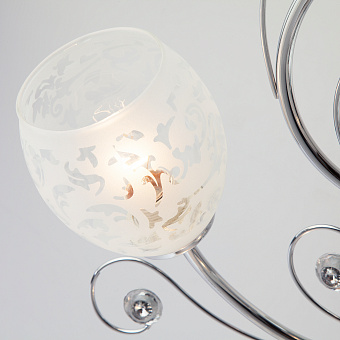 Люстра потолочная Eurosvet Roksana 9677/5 хром 60Вт 5 лампочек E27