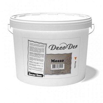 Декоративное покрытие DERUFA Mosso Рельефное покрытие, усиленное волокнами 15кг