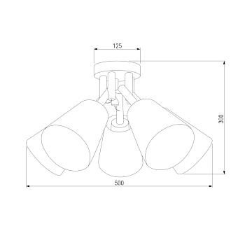 Светильник потолочный TK Lighting Vaio 659 60Вт E27