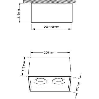 Светильник потолочный Maytoni Slim C015CL-02W 50Вт GU10