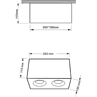 Светильник потолочный Maytoni Slim C013CL-02W 50Вт GU10