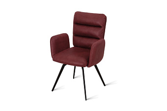 Кухонный стул поворотный AERO 64х65х91см сталь/экокожа Plum