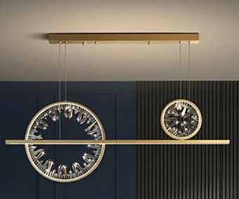 Люстра подвесная KINK Light Рами 07668-2+1,36 40Вт 2 лампочек LED