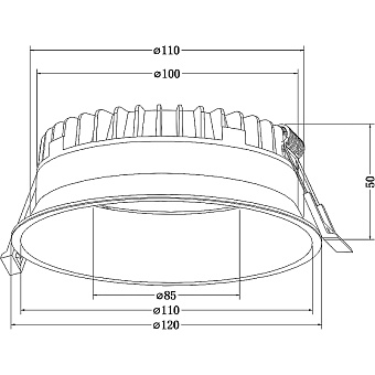 Светильник точечный встраиваемый Maytoni Okno DL053-12W3K-W 12Вт LED