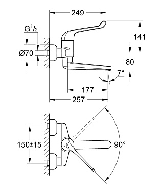 Смеситель для раковины GROHE Euroeco Speсial 32793000 хром
