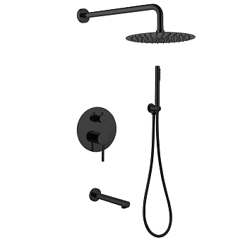Душевая система Abber Emotion AF8817B чёрный матовый
