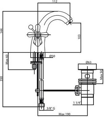 Смеситель для биде CAPRIGO BRISTOL 21-030-crm хром