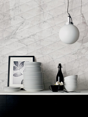 Настенная плитка MARAZZI ITALY Allmarble Wall M6GS Statuario Satin 40х120см 2,88кв.м. сатинированная