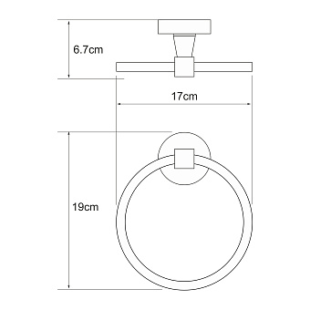 Полотенцедержатель WASSERKRAFT Isen K-4000 K-4060 хром 17см