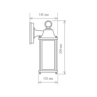 Светильник ландшафтный Elektrostandard Brick a038438 GL 1008D 60Вт IP33 E27 чёрный