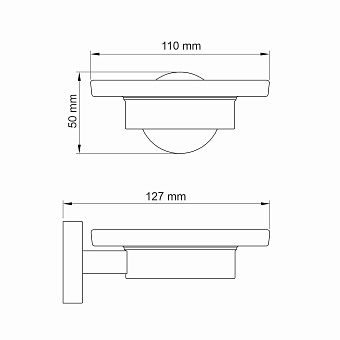 Мыльница WASSERKRAFT Asphe 7700 77729 розовое золото