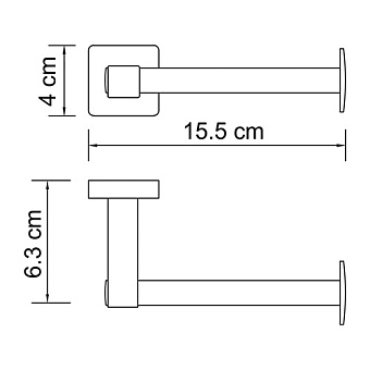 Держатель туалетной бумаги WASSERKRAFT Dill K-3900 K-3996 хром