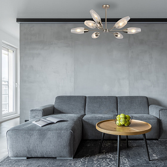 Люстра потолочная Eurosvet Thalia 60140/9 сатин-никель 60Вт 9 лампочек E14