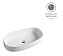 Раковина накладная ArtCeram Cognac COL005 88 00 68х35см