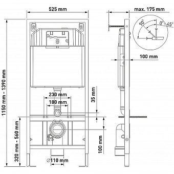 Инсталляция с унитазом BERGES 42450